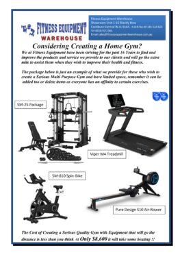 COMPLETE HOME GYM PACKAGE *THE PERFECT PACKAGE TO BUILD YOUR OWN HOME GYM*